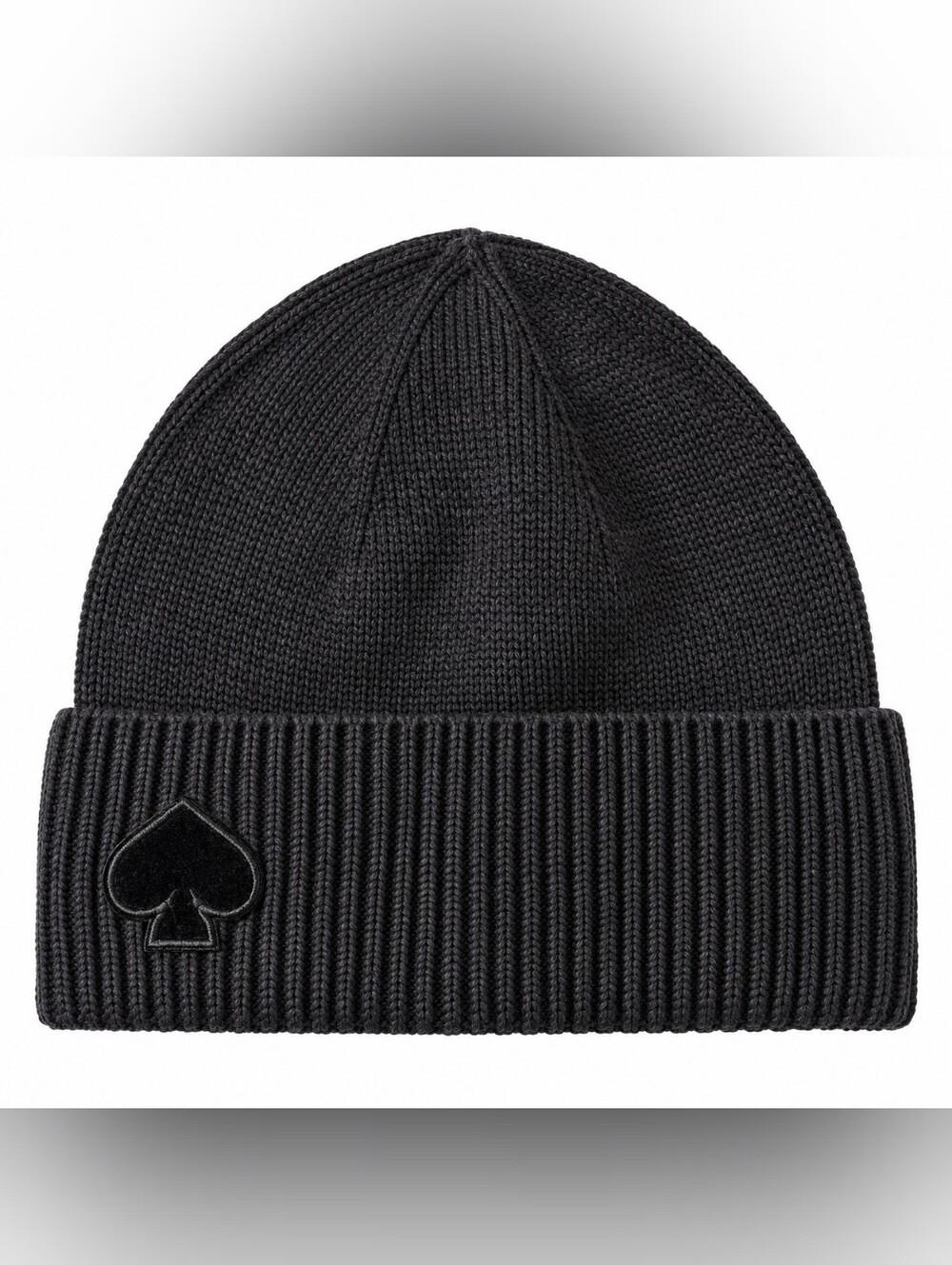 Kate Spade New York flocked spade beanie